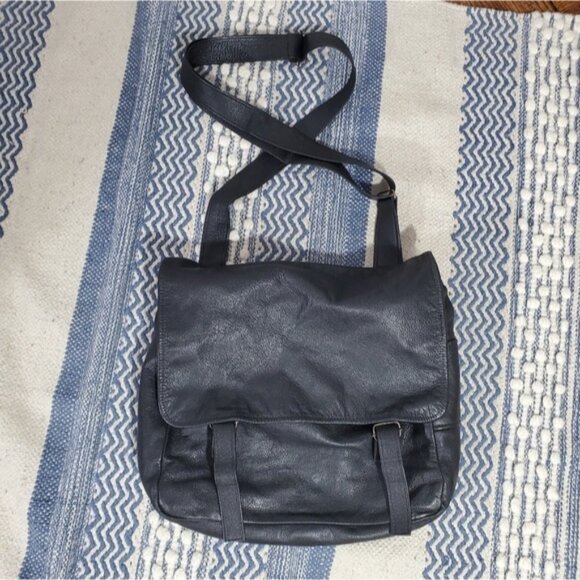 BARNSTORM Vintage 80' Handmade Full Grain Leather Crossbody Sachel Bag - Picture 1 of 16
